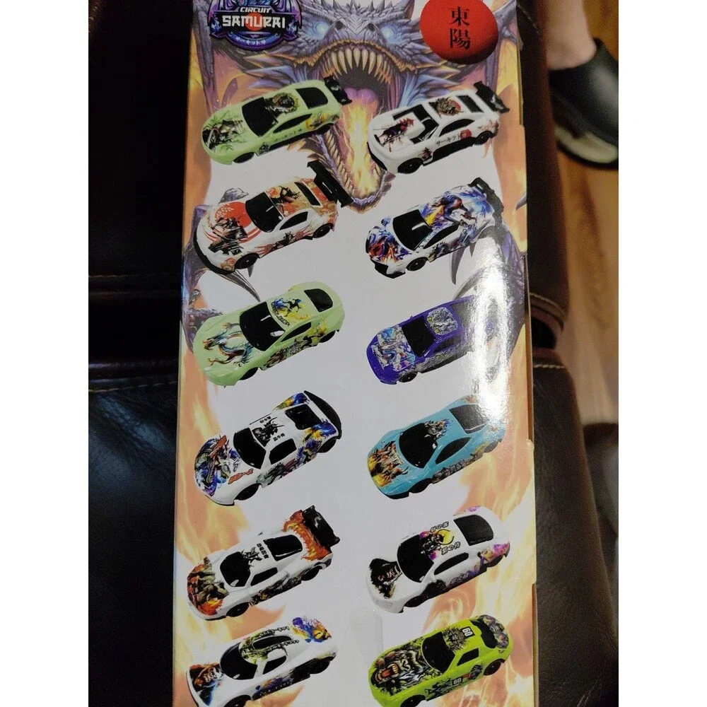​Boley Samurai Racers Modern Diecast Toy Cars Multicolor 5 Pack Dragon Graphic
